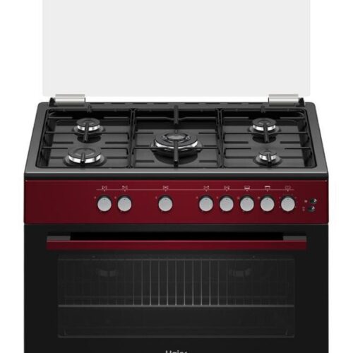 Cuisinière à gaz HAIER 5 Feux 90x60 Rouge HCR6050 EGR