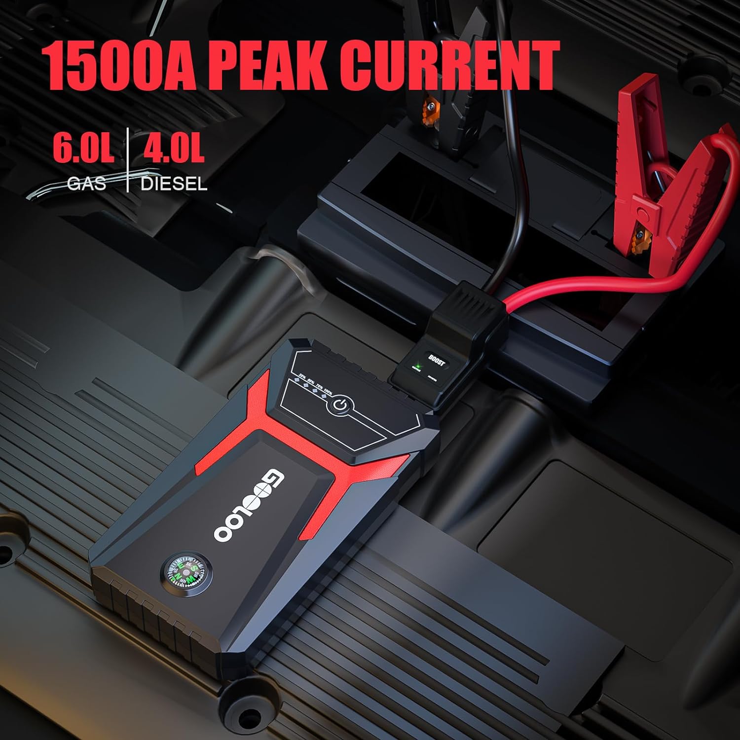 Booster batterie de voiture Gooloo GE1500 – Image 4