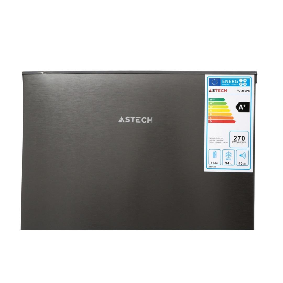 REFRIGERATEUR ASTECH COMBINE 4TIROIRS GRIS FC280DT/PS – Image 4