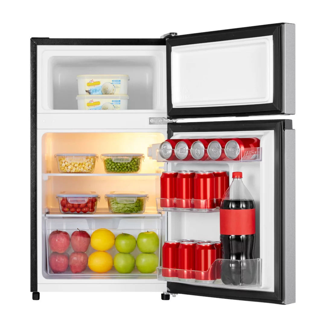 REFRIGERATEUR HISENSE BAR 2PORTES 91 LITRES GRIS NOIR RD11 DR4SA – Image 2
