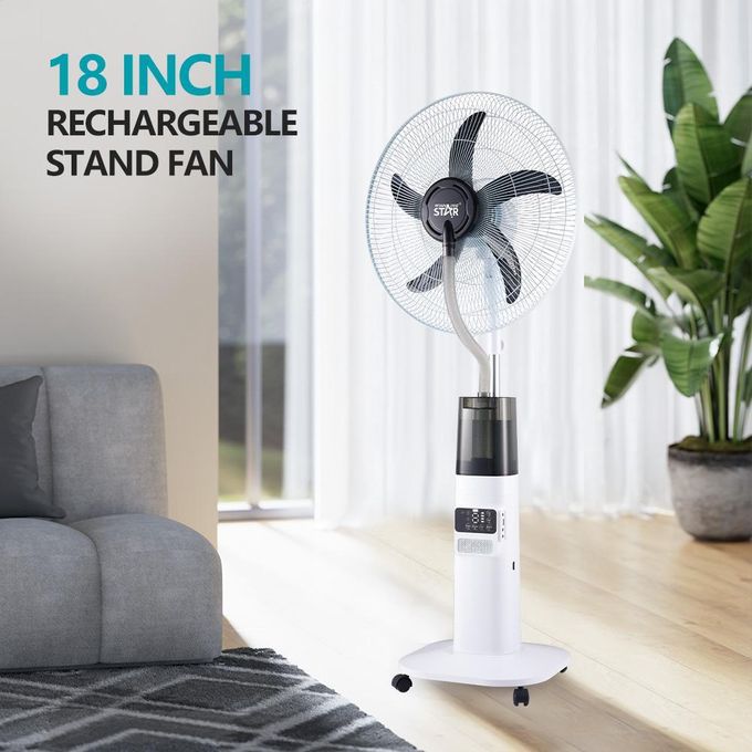 Ventilateur Brumisateur Solaire Rechargeable 18" – Winning Star ST-4313 – Image 2
